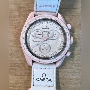 Omega Speedmaster in Soft Pink and White